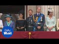 Royal family watch spectacular RAF flypast to mark its centenary