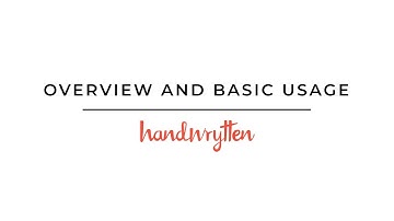 Overview and Basic Usage