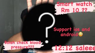 SMART WATCH RM 10 DI SHOPPE  | M4 SMART WATCH UNBOX  |  REVIEW  | HOW TO USE IT| MALAYSIA