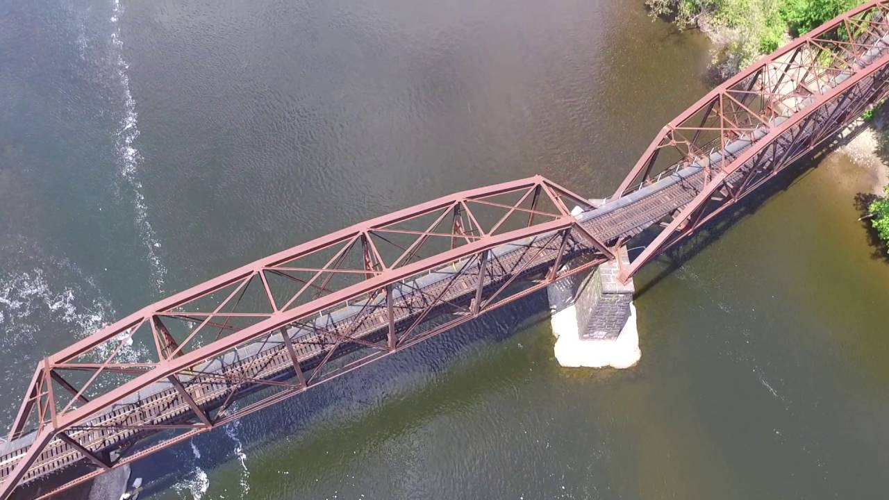Confluence Drone view of Delaware and Lehigh rivers in Easton, Pa. YouTube