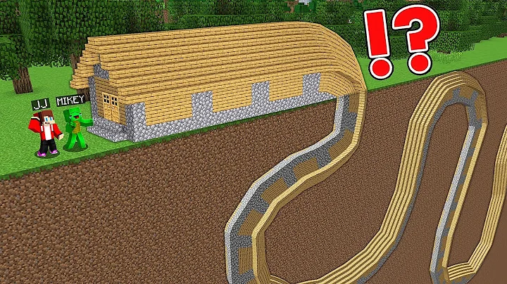 JJ and Mikey found a UNDERGROUND VILLAGER HOUSE in Minecraft Challenge - Maizen