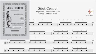 Stick Control ( 13-16 ) - Single Beat Combinations - by: George