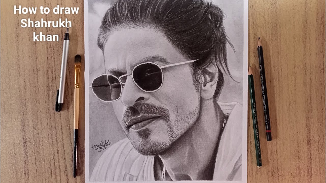 Shah Rukh Khan Sketch Art Portrait by TheArtCart21 on DeviantArt