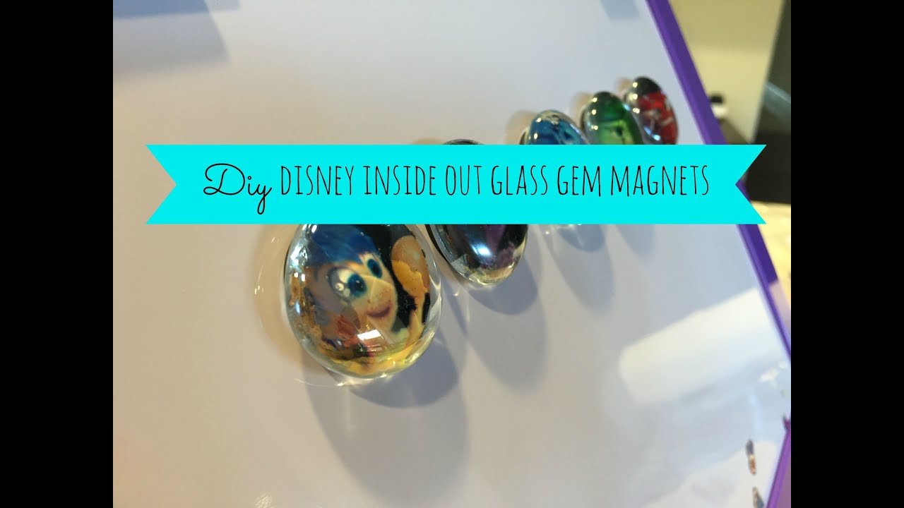 DIY Disney Inside Out Glass Gem Magnets - YouTube
