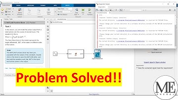 Error in Simulink | Change your current directory to a writable directory | MATLAB |