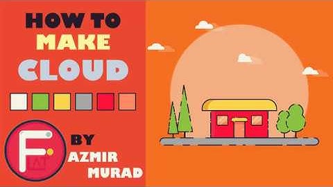 How to Make Cloud  ||  Adobe illustrator tutorials  ||  Flat Design   || Flactiction.