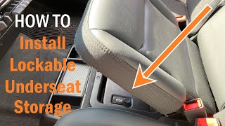 HOW TO Install Lockable Underseat Storage in Ram, Chevy, Ford, Toyota Truck
