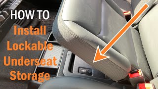 HOW TO Install Lockable Underseat Storage in Ram Chevy Ford Toyota Truck