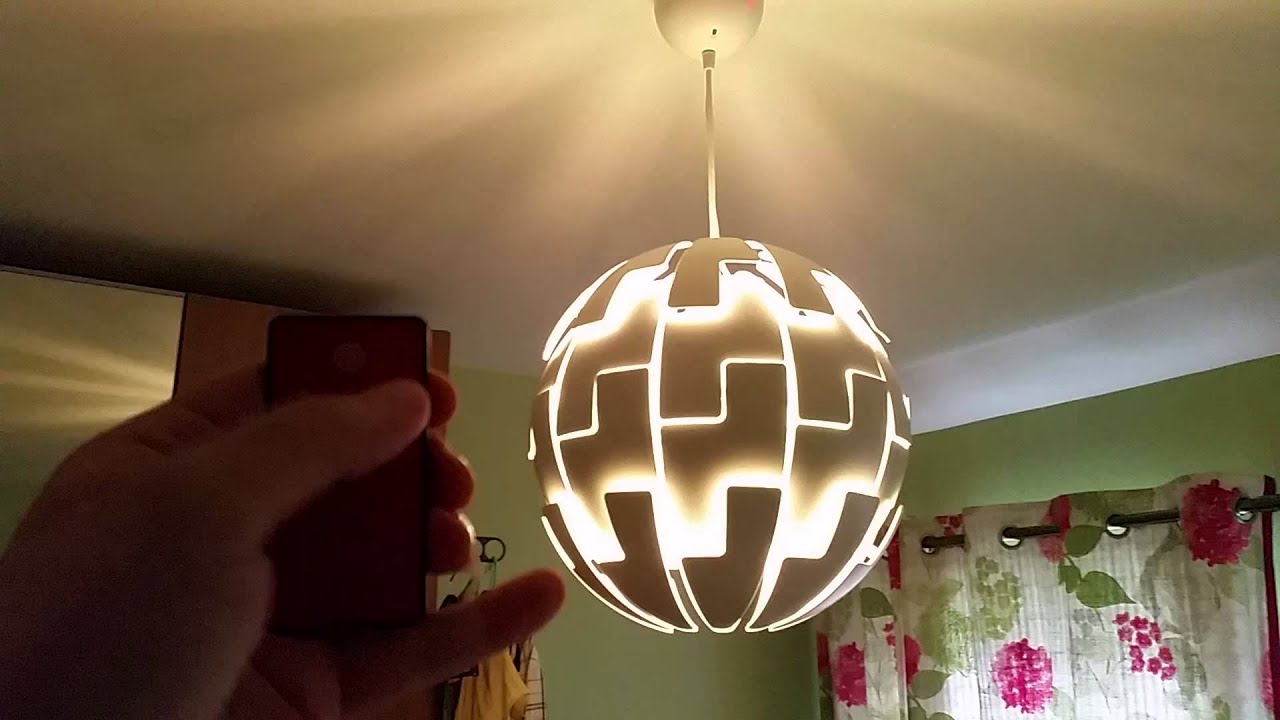 Remote Controlled Ikea Death Star Lamp Youtube