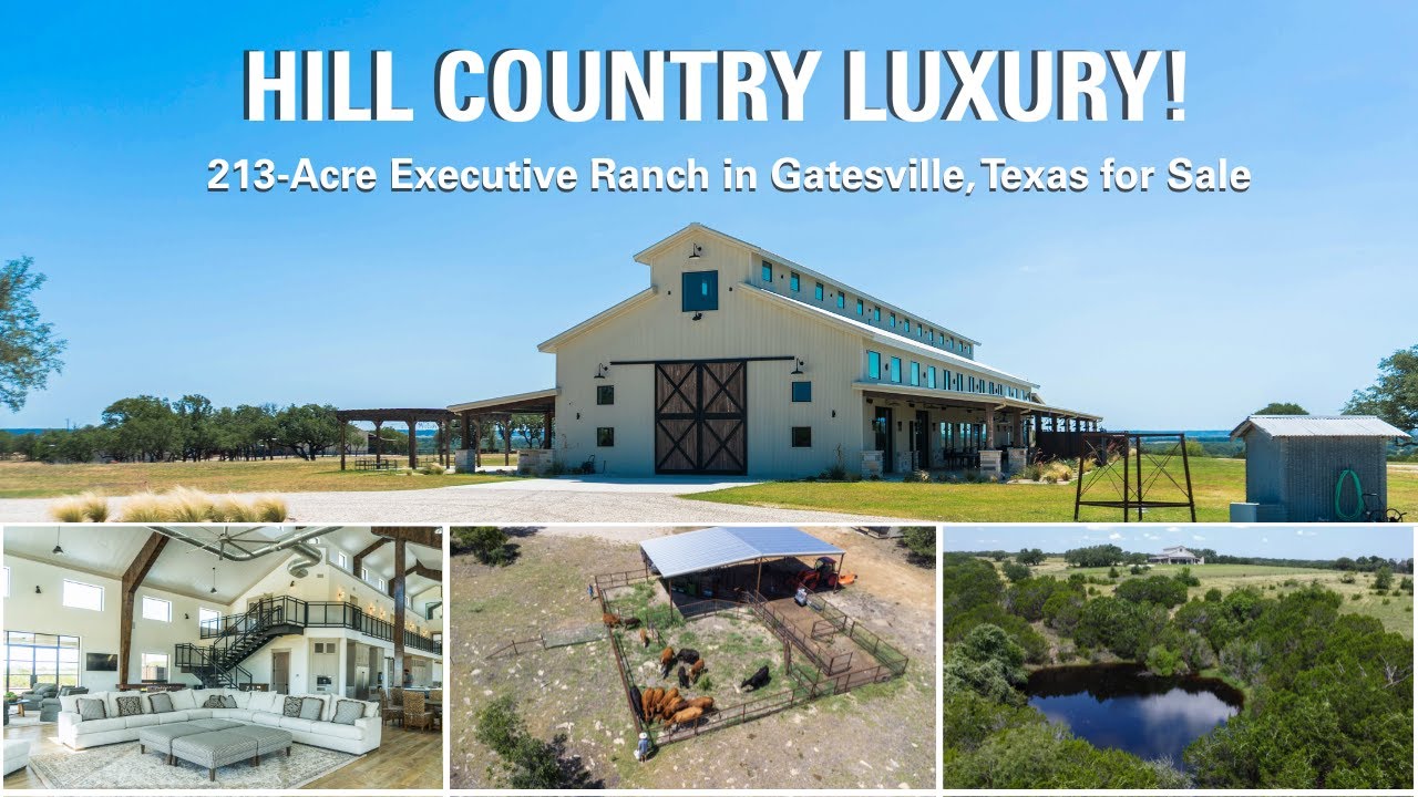 Texas Hill Country Luxury Home Tour - 213-Acre Riverfront Ranch Estate in Gatesville, TX
