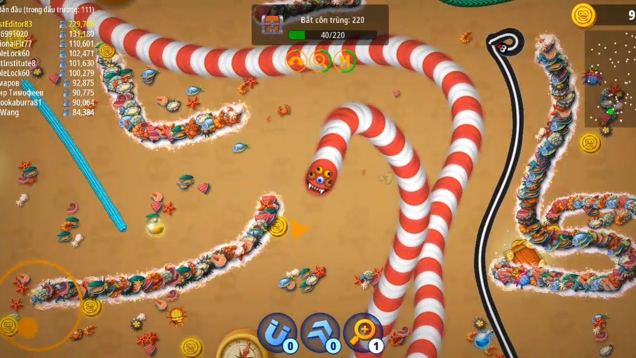 "Experience the Super Hot Snake Skin 🔥 + Tips to Get to the Top of the WormsZone.io Ranking"