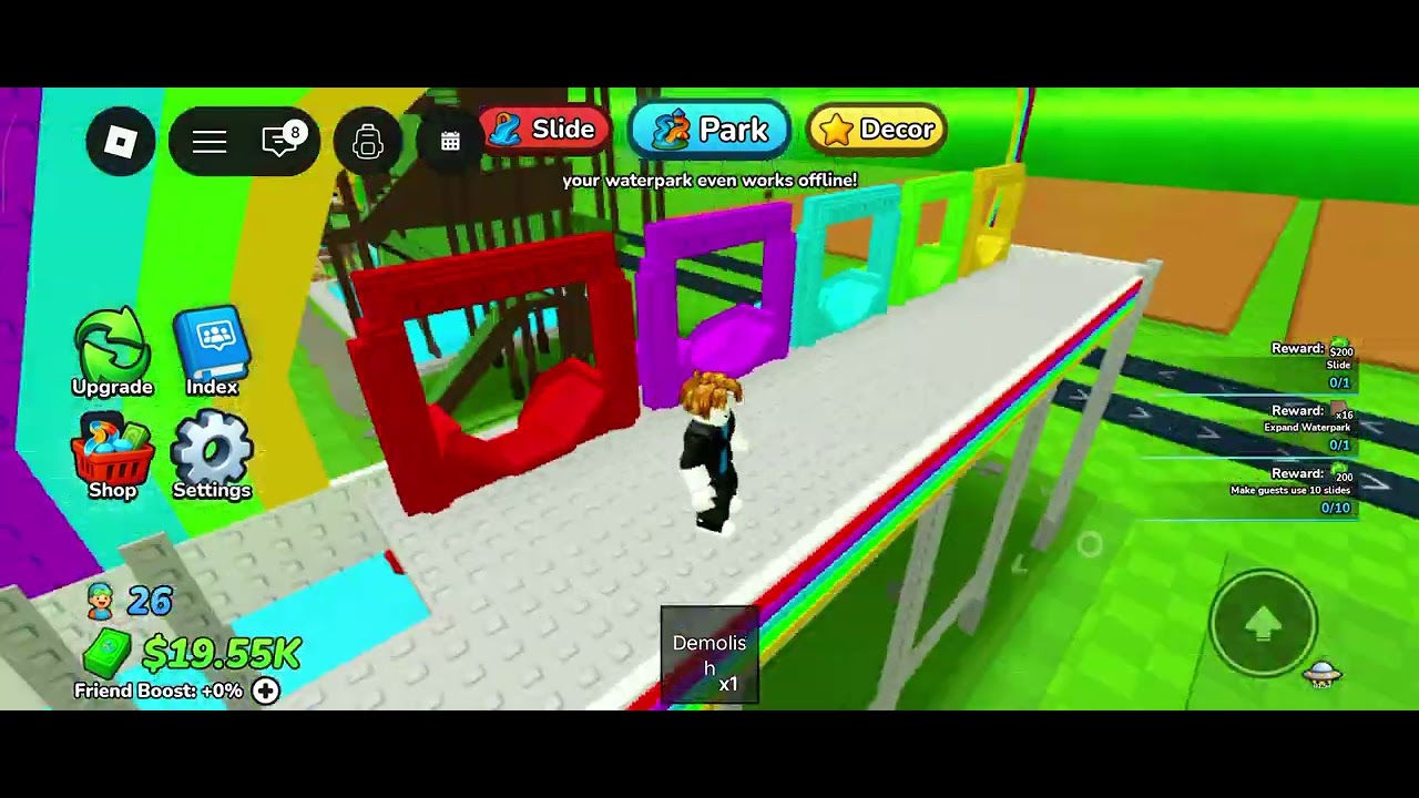 I play my waterpark game