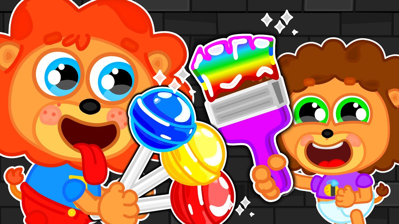 Lion Family | Learn Colors with Magic Brush - Colors Song for Kids | Cartoon for Kids