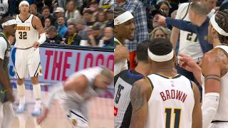 Jaden Mcdaniels Shoves Nikola Jokic In The Back After The Bucket In Game 1