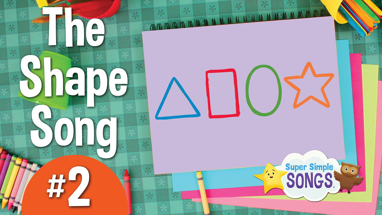 The Shape Song  2  Review Song for Kids  Super Simple Songs