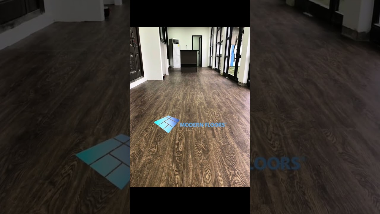 6mm Oak Wooden Brown SPC Click Lock Floor Tiles + IXPE Back Pad