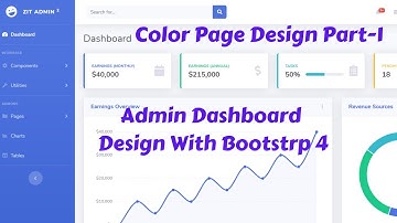 Admin Dashboard Design with Bootstrap #bangla 2020  Color Utillites Page Design Part 1