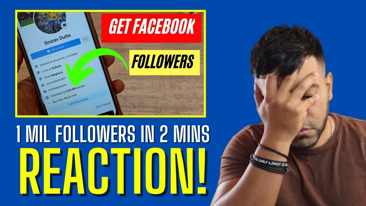 How To Get 1,000,000 Followers On Facebook in Just 2 Minutes [REACTION ...