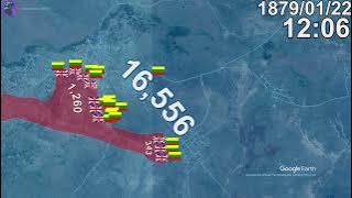 Battle of Isandlwana in 1 minute using Google Earth