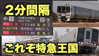 【珍事】2分間隔で3本の列車が発車する JR四国多度津駅