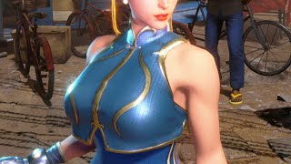 CHUN-LI (Nostalgia Costume Jiggle) vs GUILE - Street Fighter 6 MOD 4K