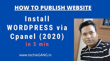 Install Wordpress via Cpanel / Publish website