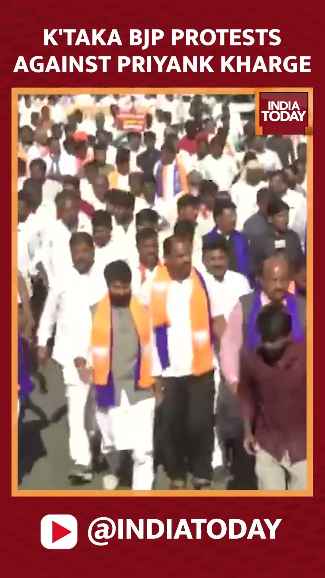 Karnataka BJP Holds Protest Against Minister Priyank Kharge #shorts #karnataka #bjp #priyankkharge
