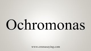 How To Say Ochromonas
