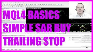 MQL4 TUTORIAL BASICS - 44 SIMPLE SAR BUY TRAILING STOP
