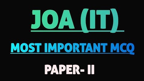 HP JOA (IT) PREVIOUS COMPUTER QUESTIONS DETAIL EXPLANATION