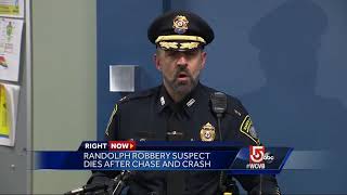 Robbery suspect dies after police chase, head-on crash