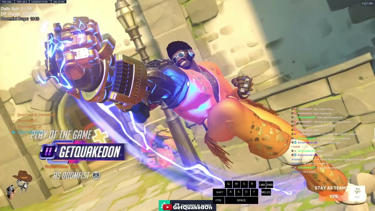 GETQUAKEDON - POTG -  DOOMFIST GAMEPLAY - OVERWATCH 2 SEASON 16