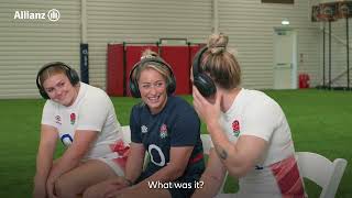 Allianz 'What did you say' challenge with England Rugby's Red Roses!