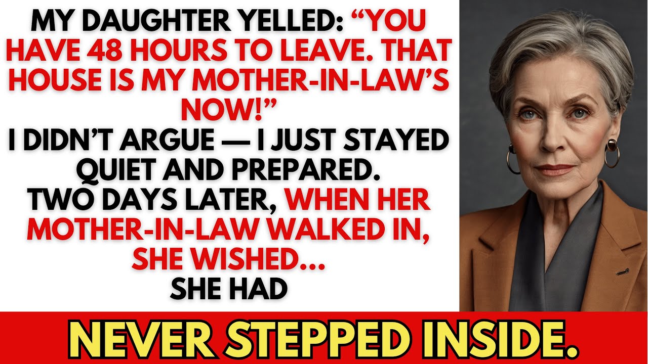Моя дочь крикнула: «У тебя есть 48 часов, чтобы уехать. Дом теперь принадлежит моей свекрови». Дв...