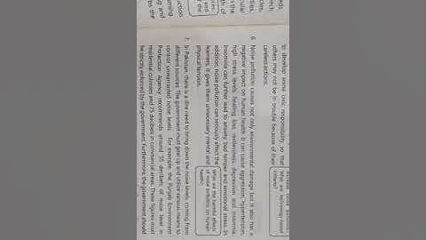 Noise in environment paragraph 6, 7 translation in urdu class 9