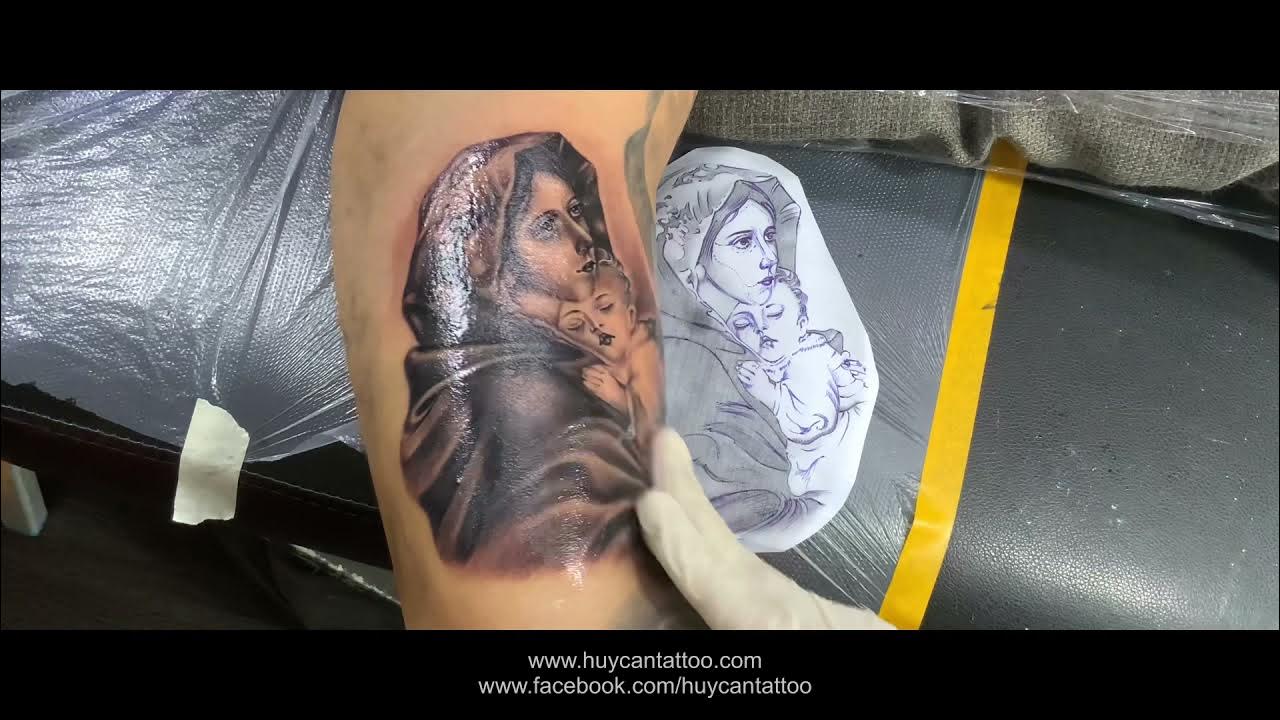 Mary, mother of Jesus (Tattoo) - Hình xăm Đức Mẹ Maria - YouTube