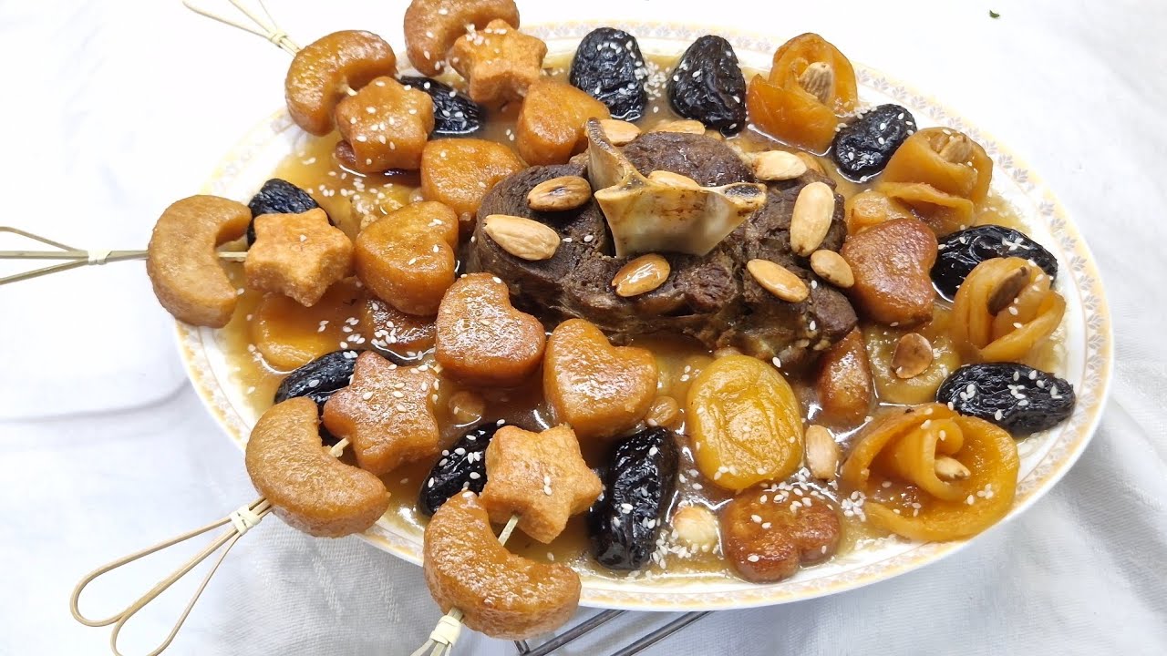 لحم لحلو/طاجين حلو/tajine salé sucré au fruits secs 