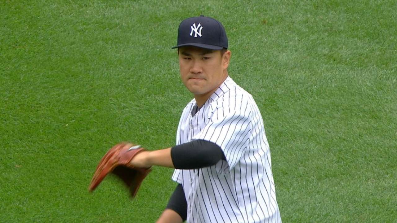 OAK@NYY: Tanaka shines vs. A's over 7 2/3 frames