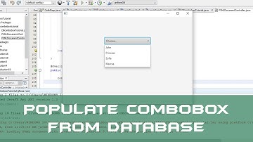 JavaFX Tutorial - How to populate items in ComboBox from Database