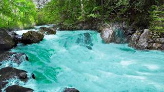 Powerful Roaring River &amp; Waterfall Sounds | Pure Water White Noise (No Birds) for Sleep &amp; Focus.