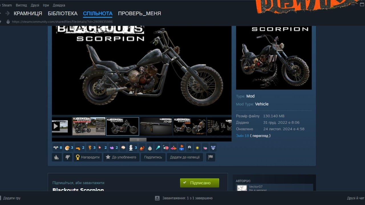 🏍️ DayZ – Blackouts Scorpion Motorcycle Mod Showcase | Custom Bike Ride & Review