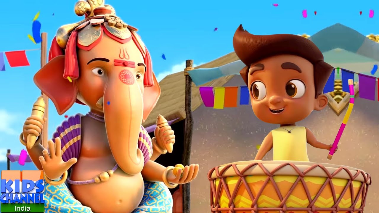 Ganpati Bappa Aarahe Hai, गणपति बप्पा आराहे हैं Hindi Rhyme by Kids Channel India