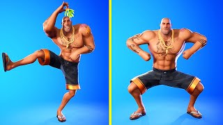 LEAKED “BEACH BRUTUS” Skin New Dances & Emotes in Fortnite (Roman Candle, Lil' Treat, Season 7)