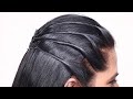 Everyday easy hairstyle  hairstyle for party  waterfall hairstyle for girls  playeven fashions