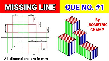 Missing lines engineering drawing | how to draw missing line | missing line drawing (Part-1)