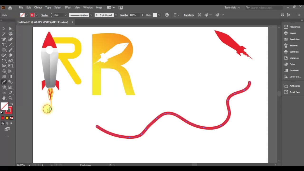 how to make R logo | Rocket logo | graphic design | logo design | adobe ...