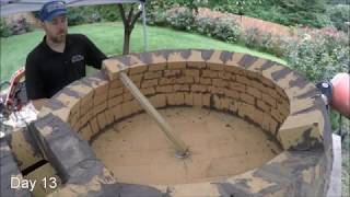 My First Pompeii Brick Pizza Oven - Full Build - Time Lapse Video Profile