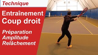 On continue l'entraînement pour la technique du coup droit au tennis