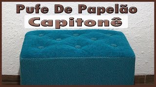 Pufe Capitonê Com Caixa De Papelão