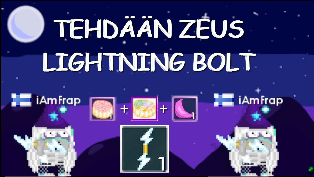 GROWTOPIA TEHDÄÄN ZEUS LIGHTNING BOLT YouTube
